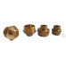 Brass double nipple, reduced - 1" x 1/2" - M/M